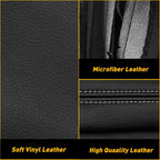2X Front Seat Armrest Covers for Chrysler Town & Country (2011–2016) Leather Black