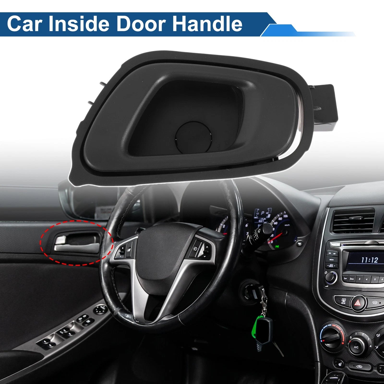 Rear Left Passenger Side Interior Door Handle for Chevrolet Spark (2013–2019) No. 95233443