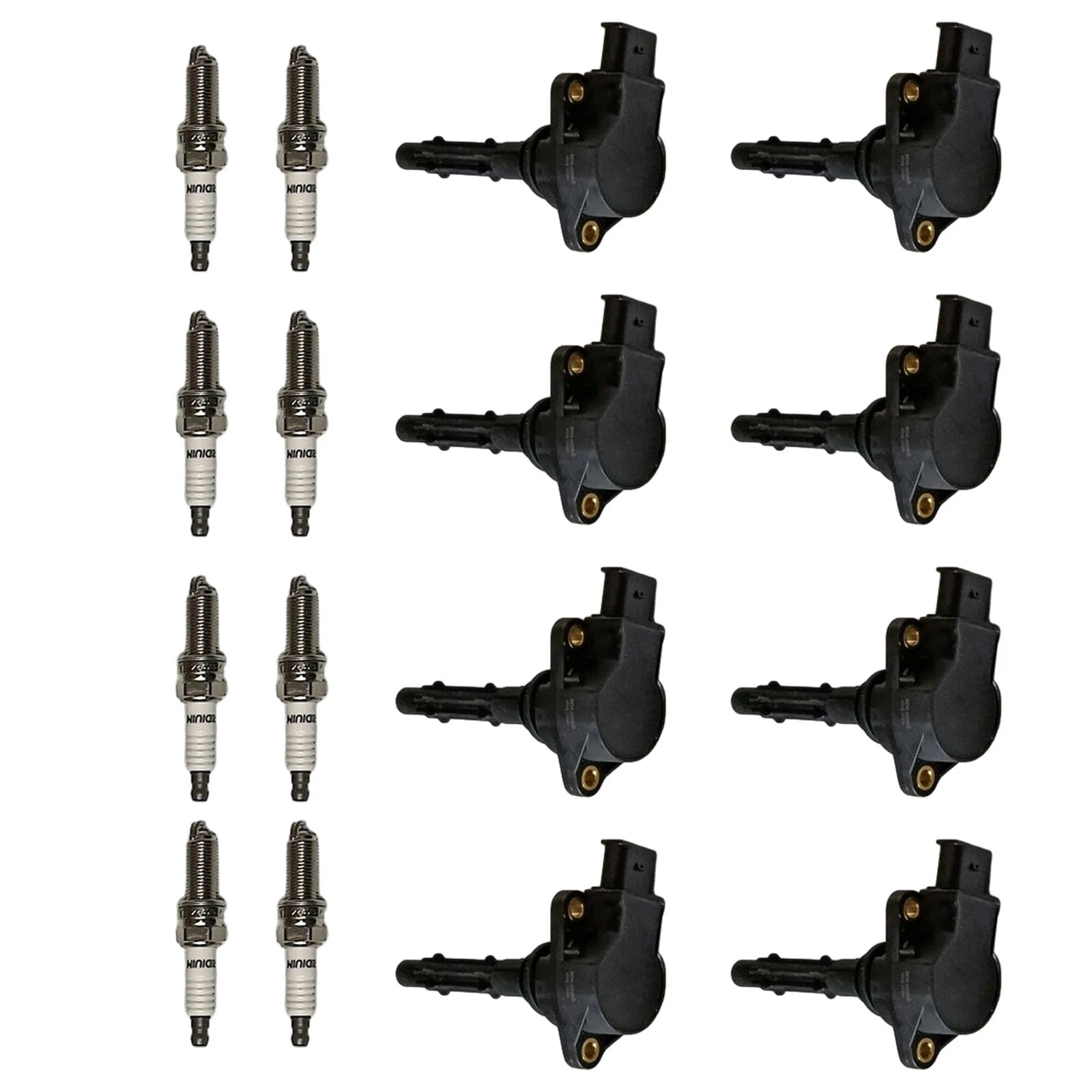 Set of 8 Ignition Coils & Iridium Spark Plugs for Mercedes-Benz CL550 (2007–2013)