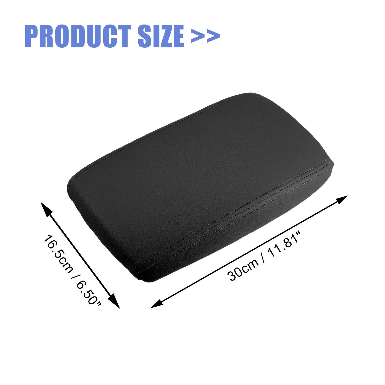 Center Console Armrest Cover for Audi A6L C6 (2005–2011) Faux Leather Black