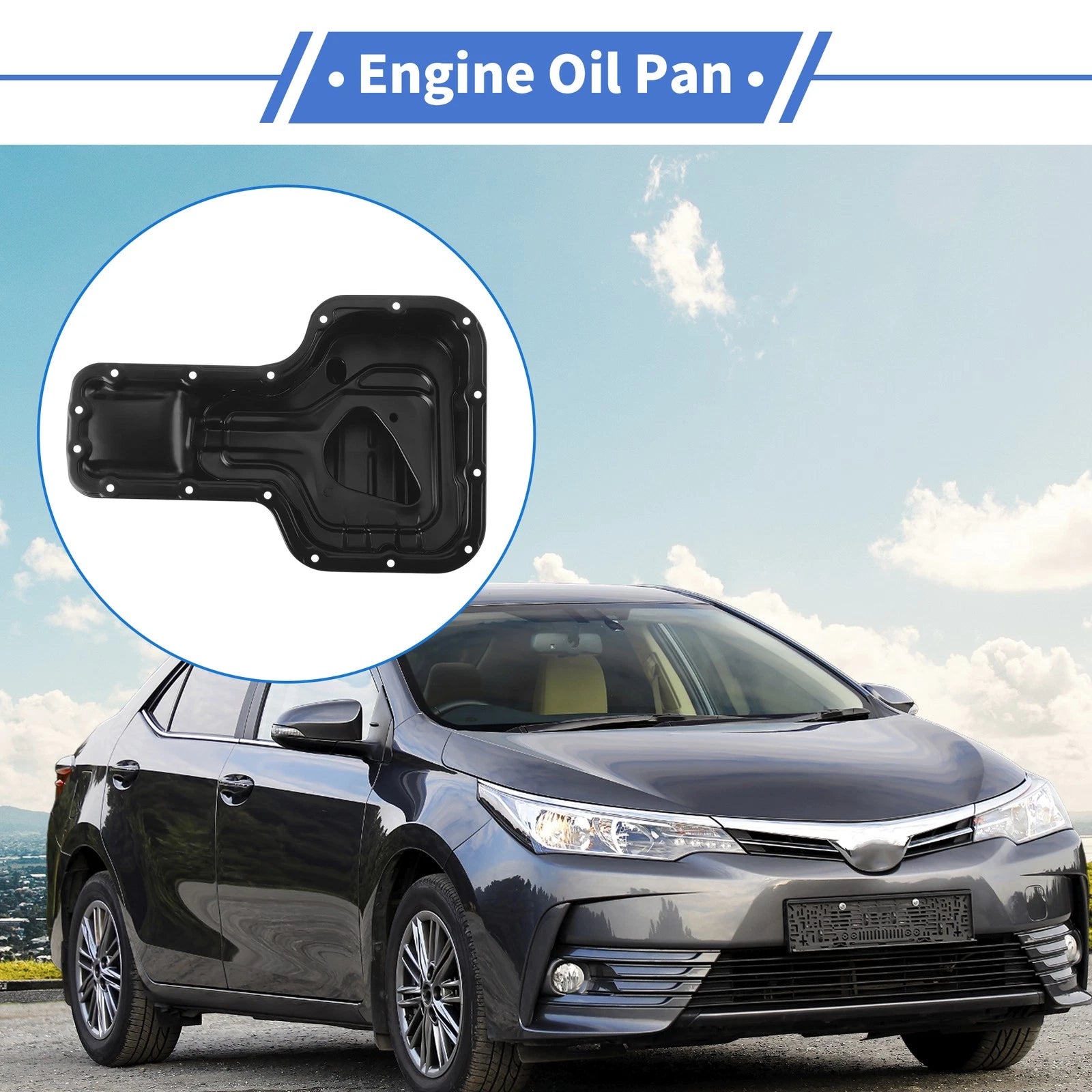 Engine Oil Pan for Toyota Corolla (1998–2008) No.264314 Steel Black