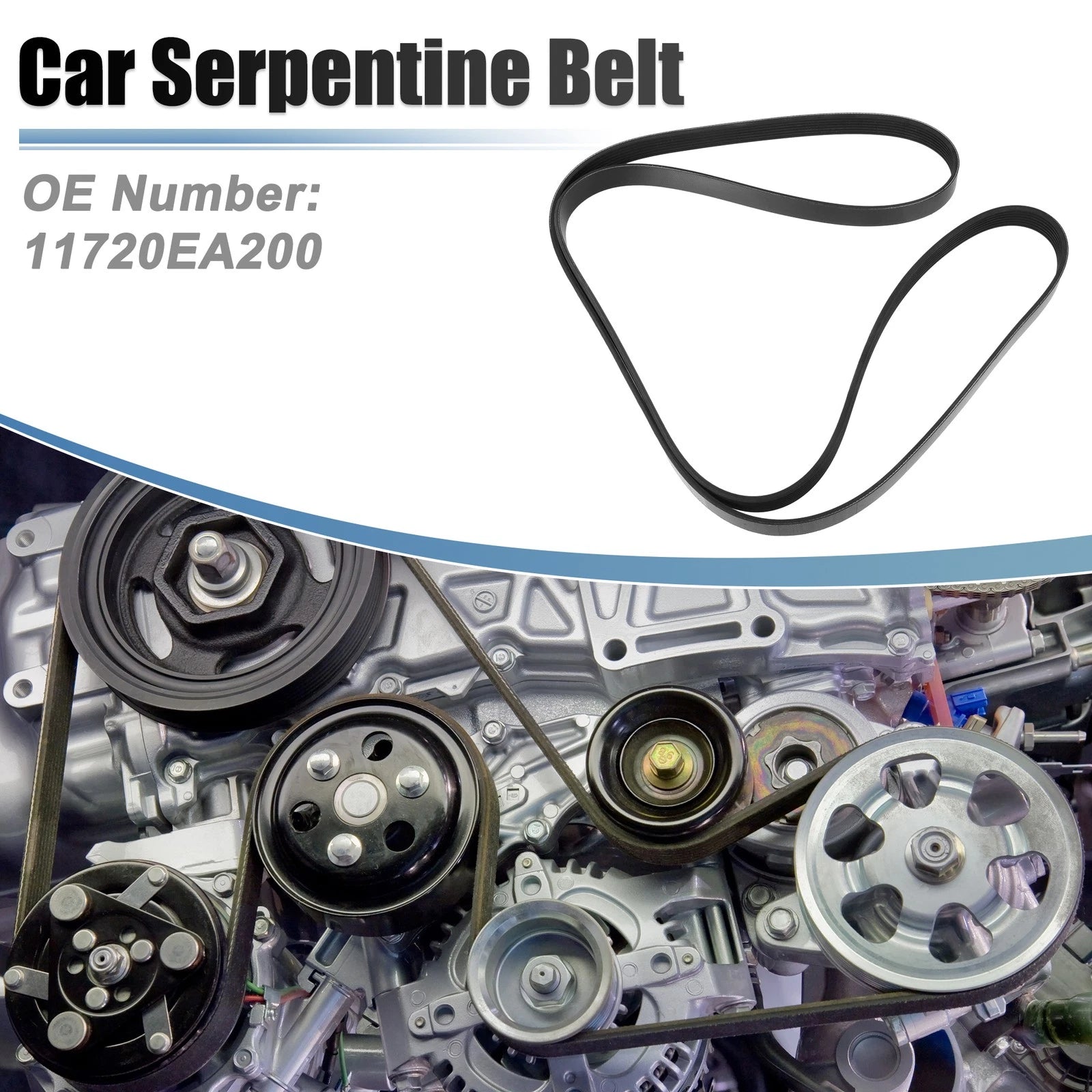 Serpentine Belt for Nissan Pathfinder (2005–2012) No. 11720EA200 Rubber