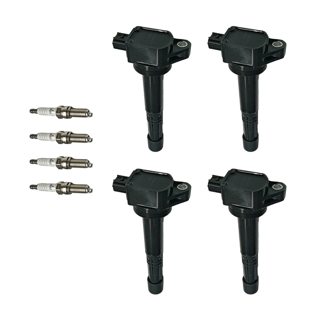 Set of 4 Ignition Coils & Iridium Spark Plugs for Acura TSX (2009–2014)