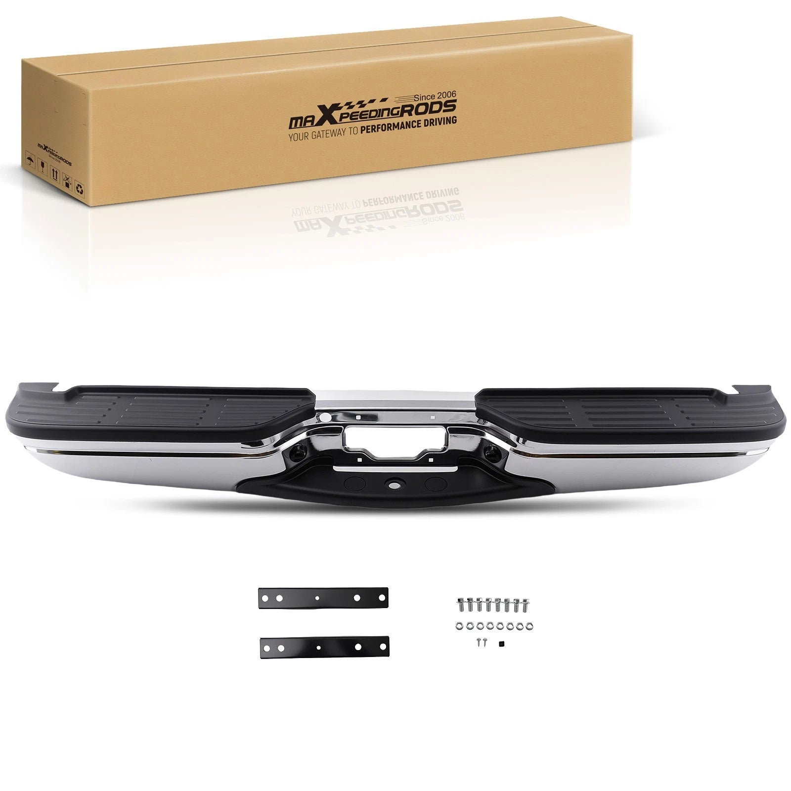 Chrome Rear Bumper Assembly for Ford F250 F350 (1999–2007)