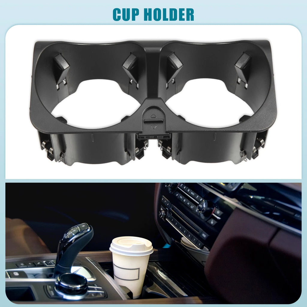 Rear Cup Holder Insert A2218130014 for Mercedes-Benz W221 (2009–2012) Black