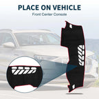Dashboard Cover Mat for Audi Q2 (2016–2021) Sun Protector Pad Black Red