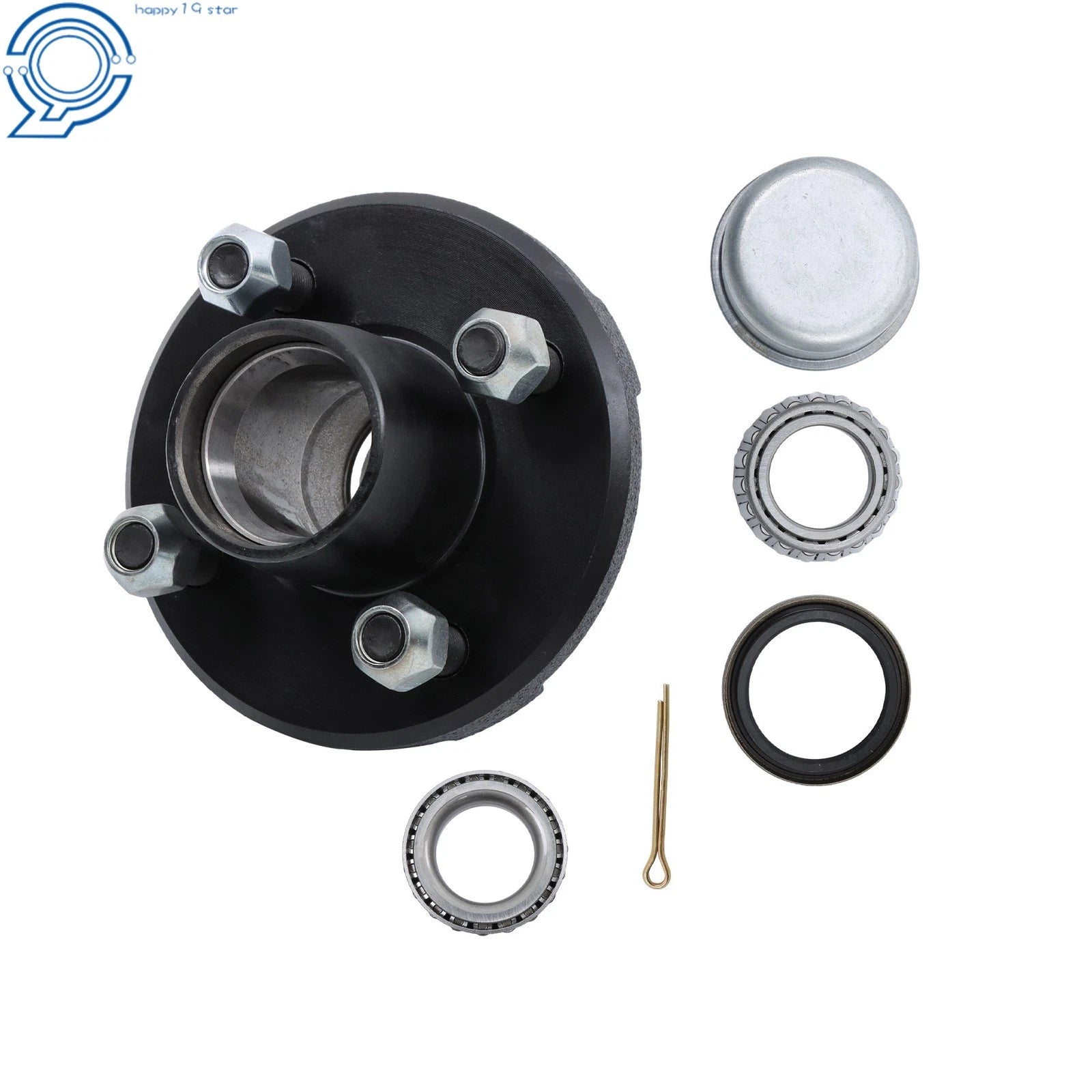 Trailer Bearing Kit for 2000lbs Spindle 4 on 4 Trailer Hub (Fits Various Models)