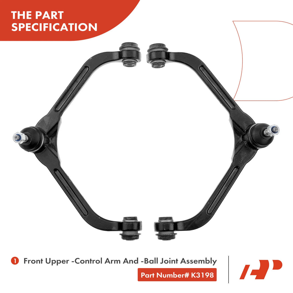Set of 8 Control Arms with Ball Joints for Jeep Liberty (2005–2007)