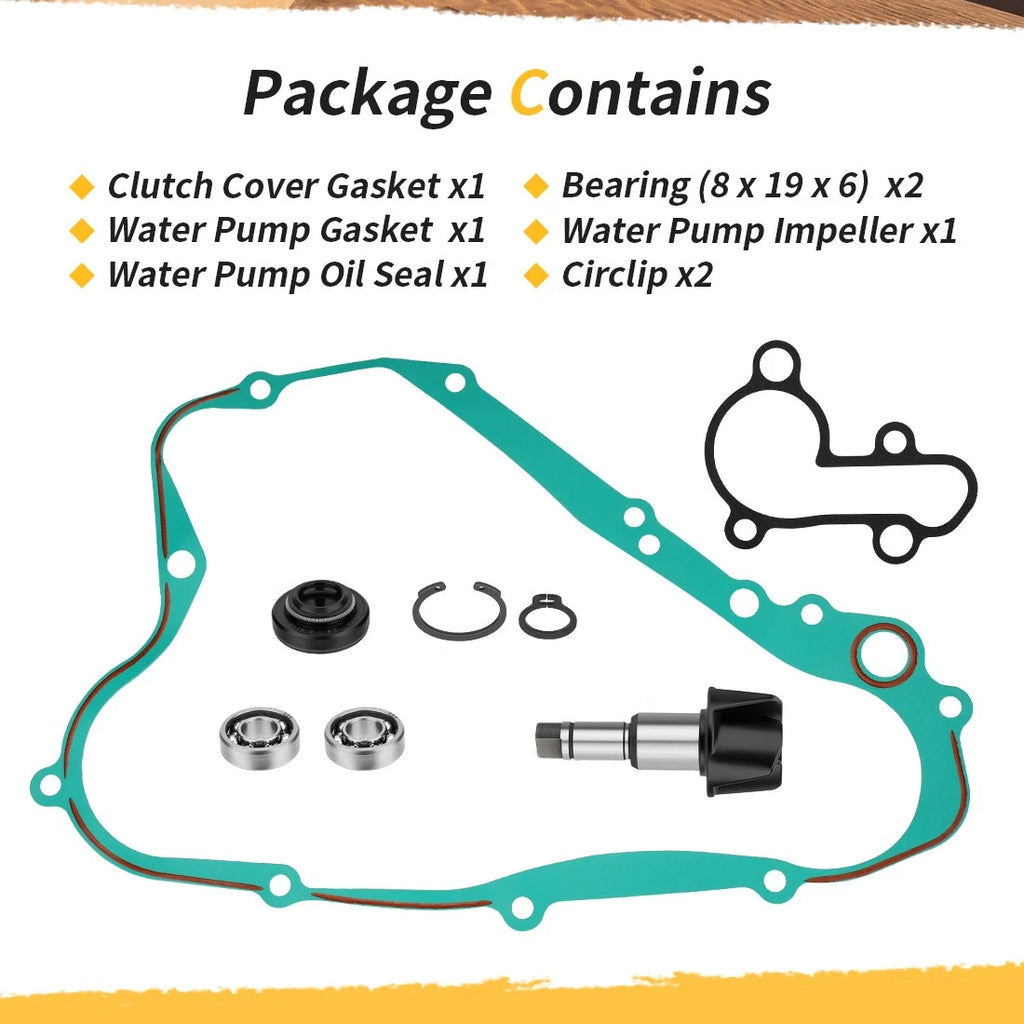 Water Pump Rebuild Kit & Impeller Shaft for Suzuki RM80 RM85 (1986–2023)