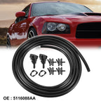 2 x Windshield Washer Nozzles & 1.8m Hose Kit for Dodge Neon (2000-2005)