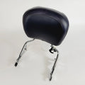 Chrome Passenger Backrest Sissy Bar Large Pad for Harley Touring FLHT (2009–2023)