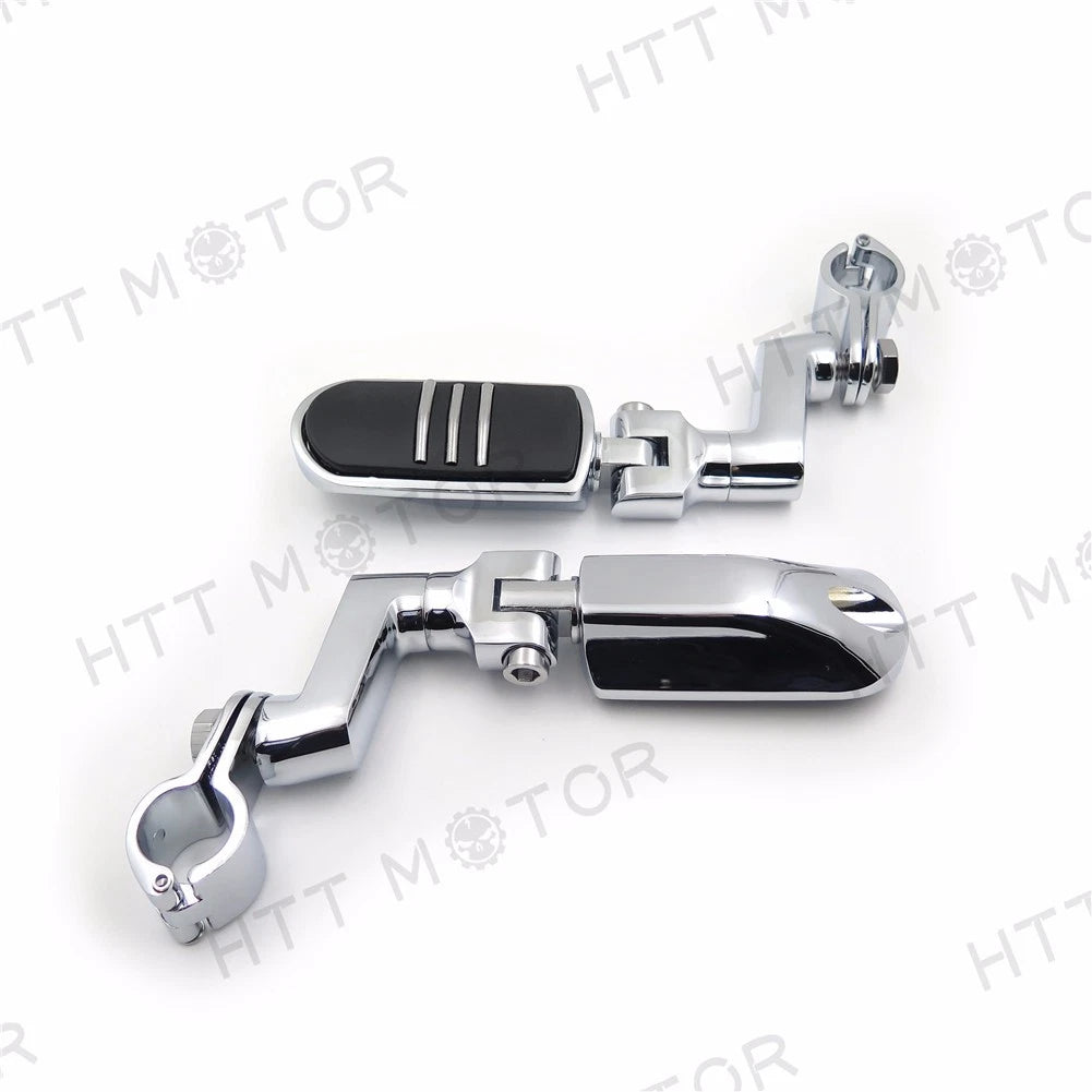 1" Highway Radical Flame Foot Peg Clamps for Harley Sportster 883 1340 XL1200 (1986–2023)