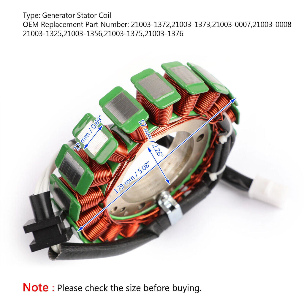 Magneto Stator Coil for Kawasaki VN1500 Classic (2000–2004), VN1600 Vulcan (2003–2008) T9