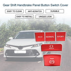 Set of 1 Gear Shift Handbrake Panel Button Switch Cover for Toyota Camry (2018–2022) Red