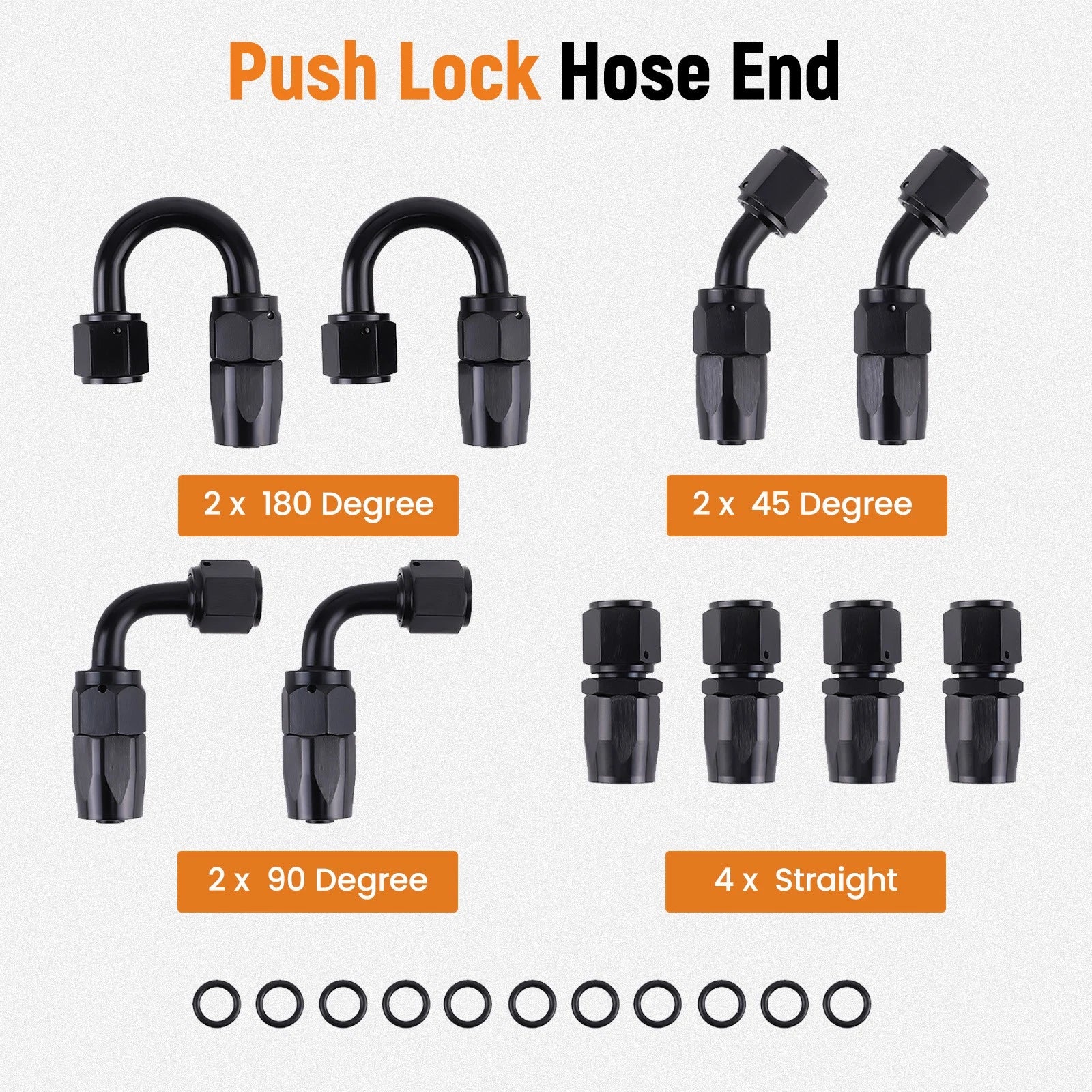 AN-6 Steel Nylon Braided Swivel Hose End Oil Fuel Line for 20FT (2010–2020)
