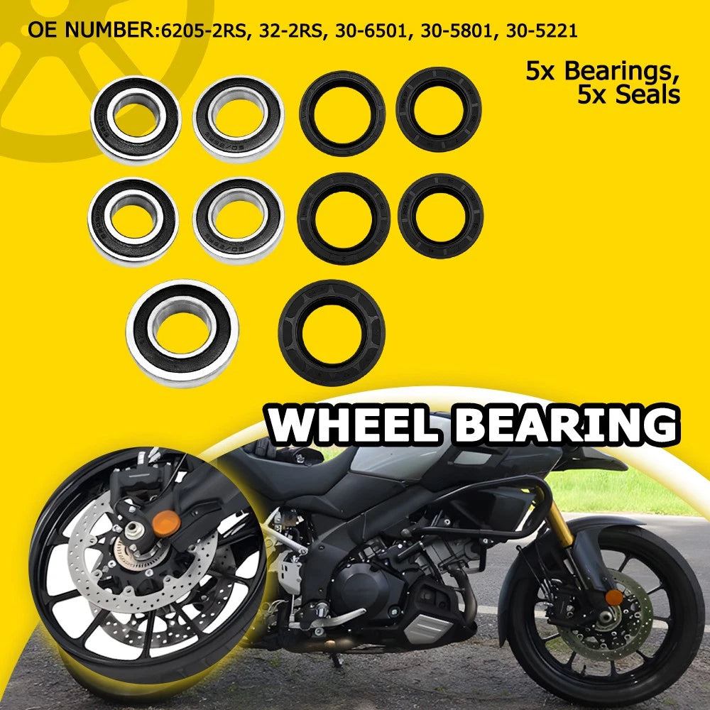 Front Rear Wheel Bearing Seal for Suzuki GSXR1000 (2001–2016), SV1000S (2003–2007)
