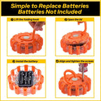 LED Flare Road Light Safety Beacon Disc Flashers for Universal Use (2010–2023)