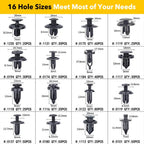 Set of 645 Car Body Plastic Fasteners for Universal Vehicles 