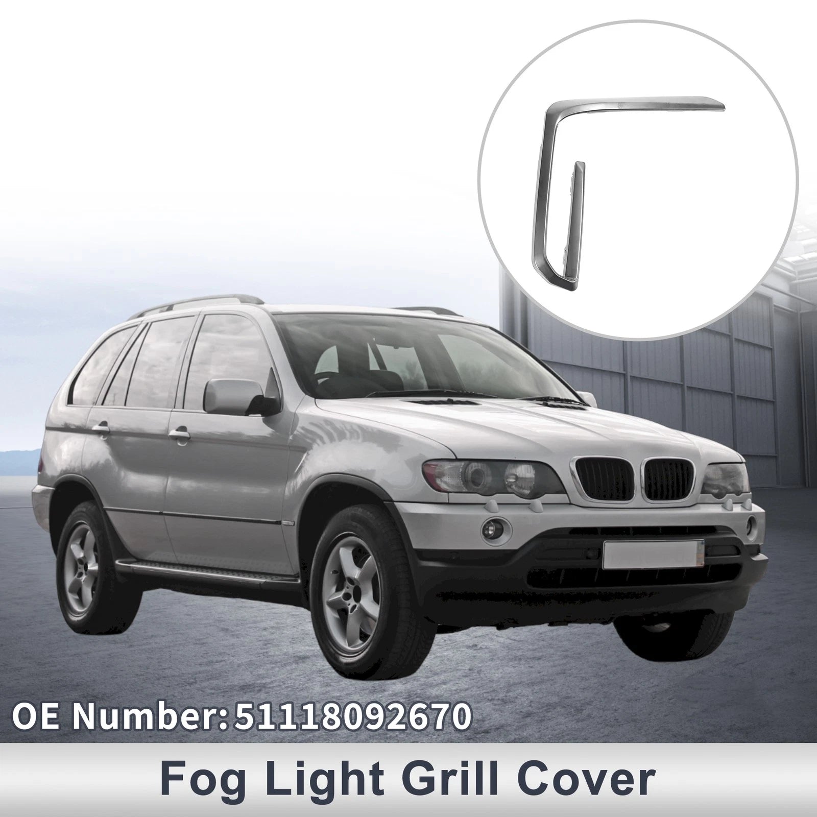 1 Pc Fog Light Grill for BMW X5 (2019–2023) No. 51118092670
