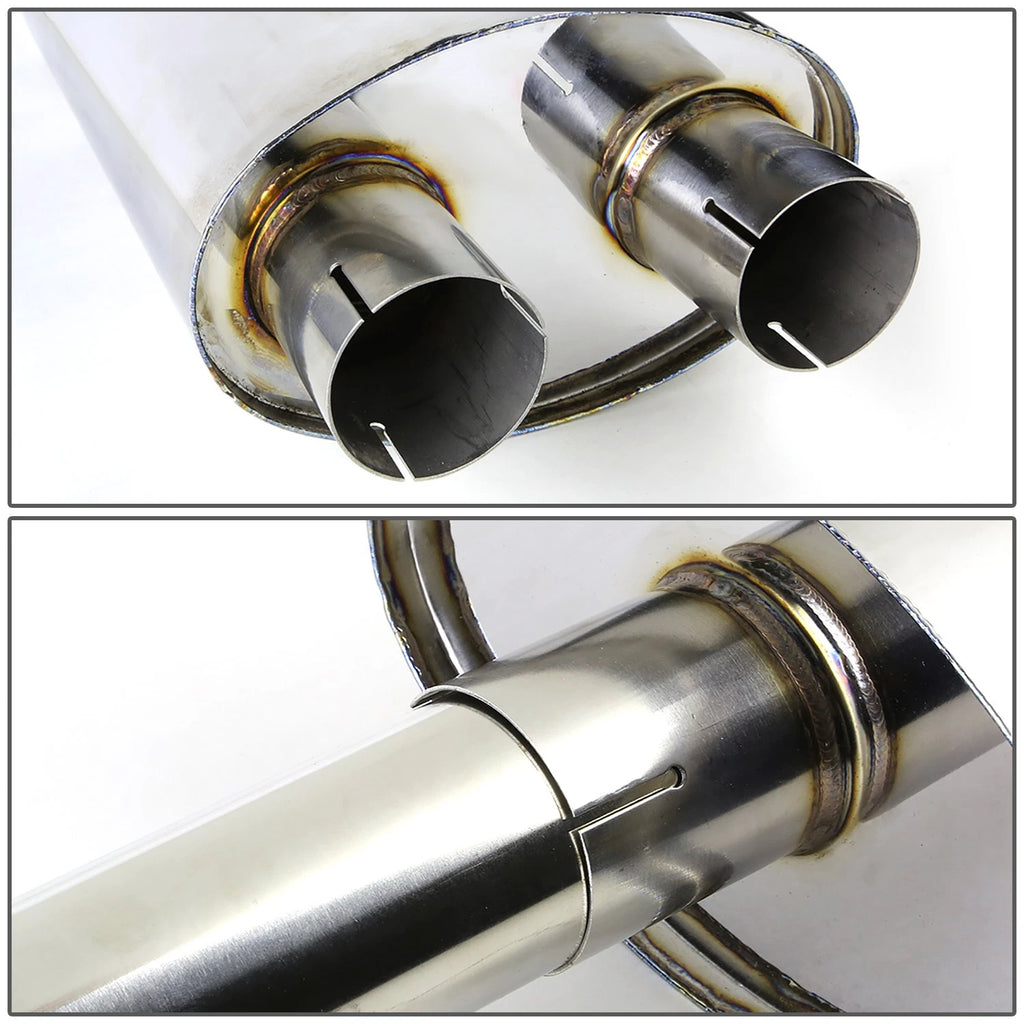 Dual 3.5" Burnt Tip Muffler Catback Exhaust for Ford F150 (2004–2008)