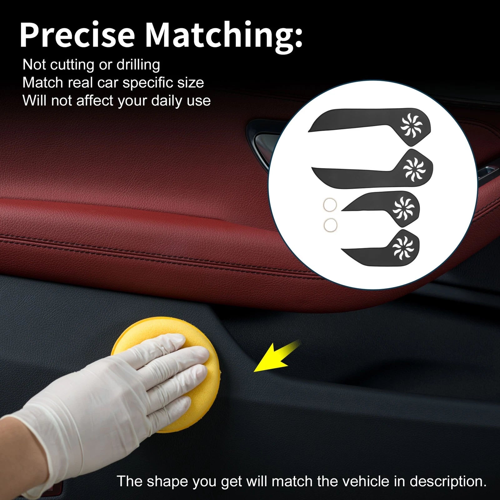 Set of 1 Car Door Anti Kick Pad Sticker Protector for Subaru Outback (2015–2016)