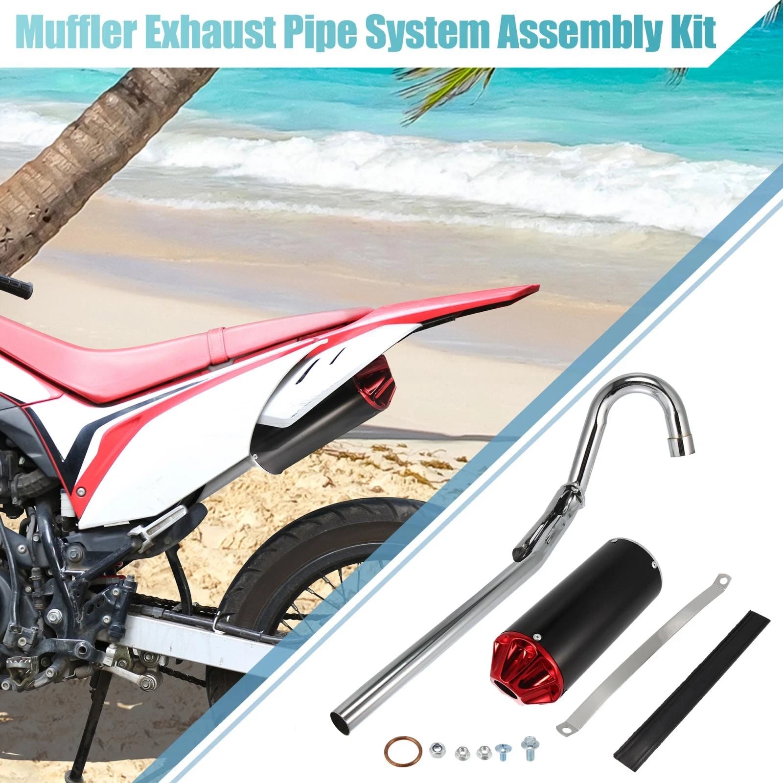 Muffler Exhaust Pipe System Kit for Honda CRF50 XR50 110cc 125cc (2004–2023)