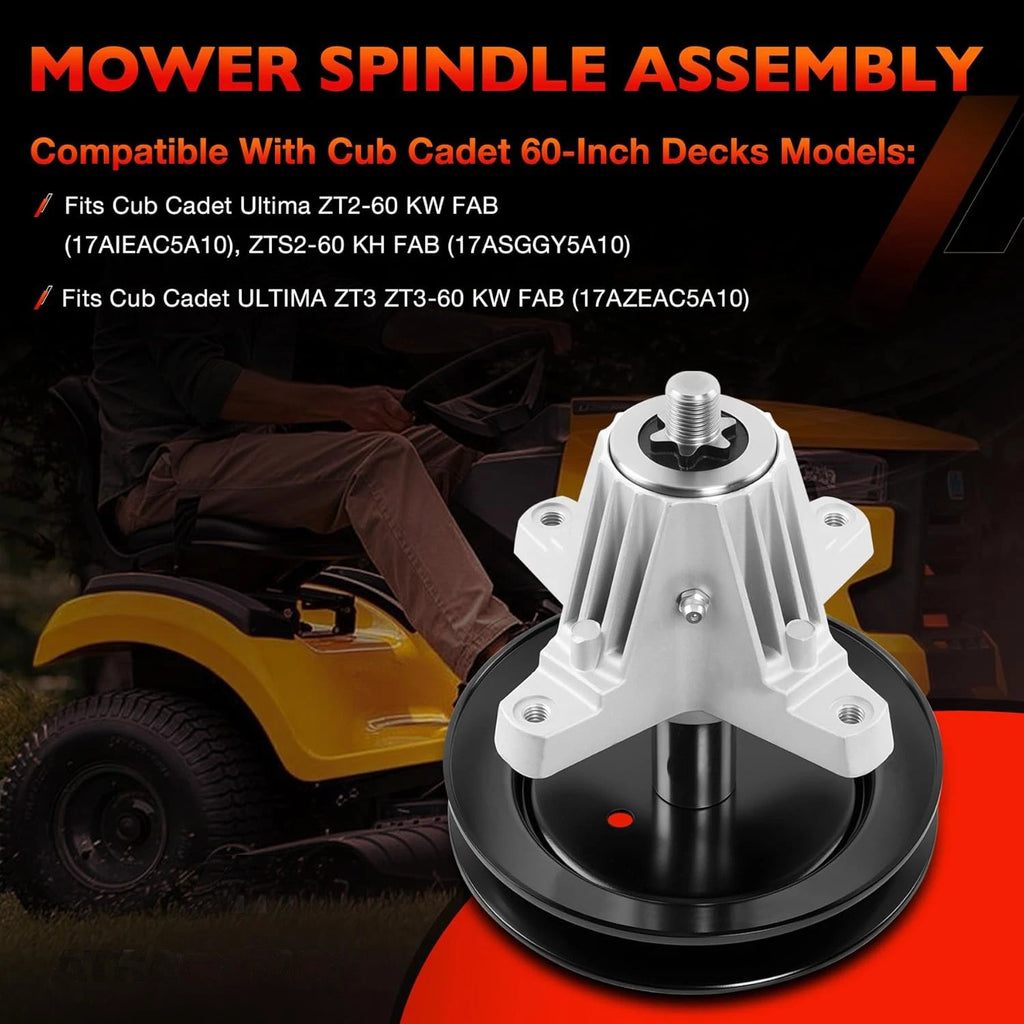 3X Mower Blade Spindle Kit for Cub Cadet Ultima ZT2 ZTS2 ZT3 (60" Deck) 618-04822A