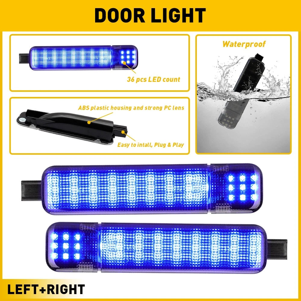 Pair LED Door Courtesy Lights for Chevy Silverado Suburban Tahoe GMC Sierra