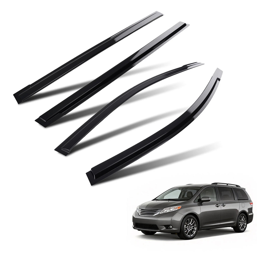 Set of 4 Window Visor Rain Deflectors for Toyota Sienna (2011–2020)