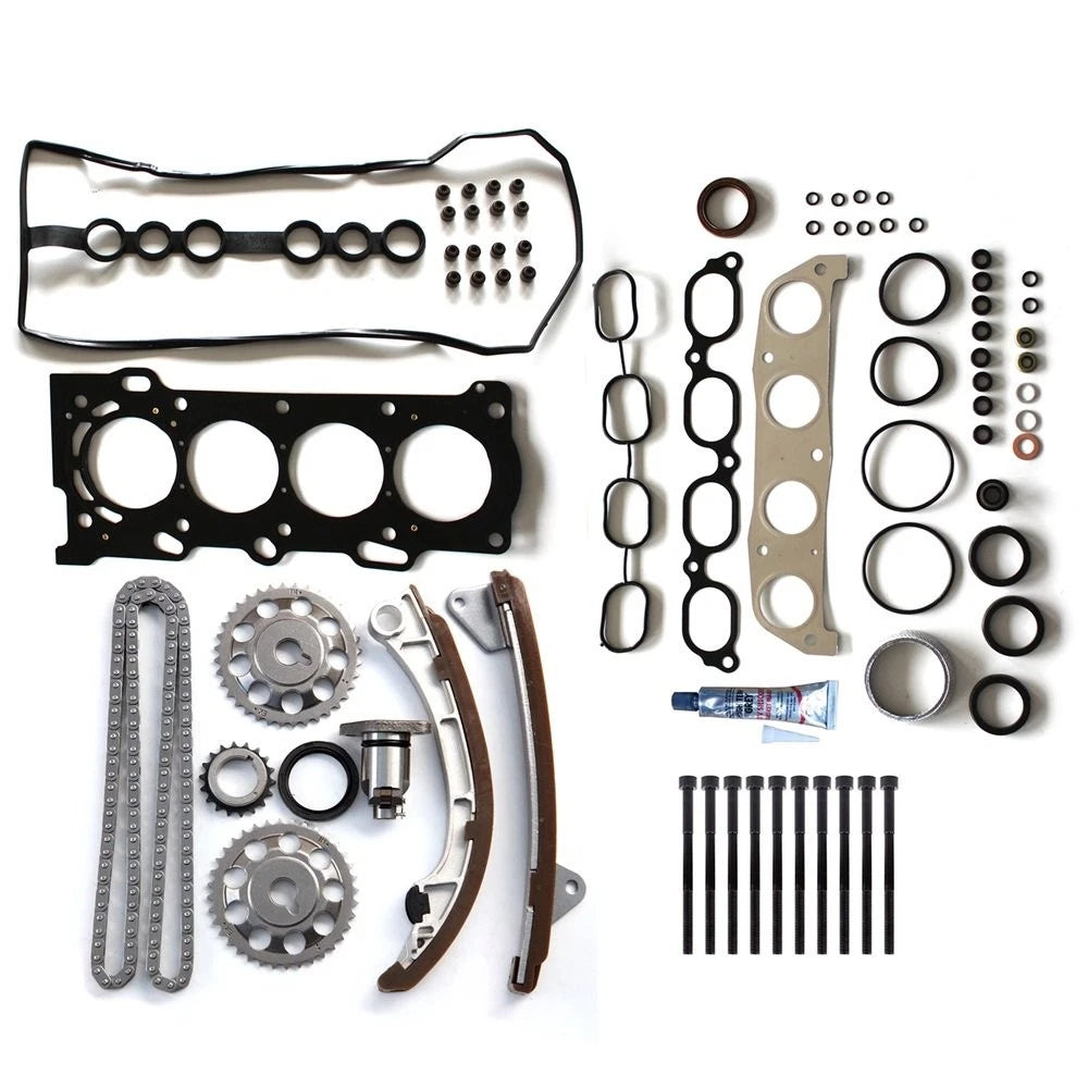 Set of 10 Head Gasket Bolts & Timing Chain Kit for Toyota Corolla (1998–1999)