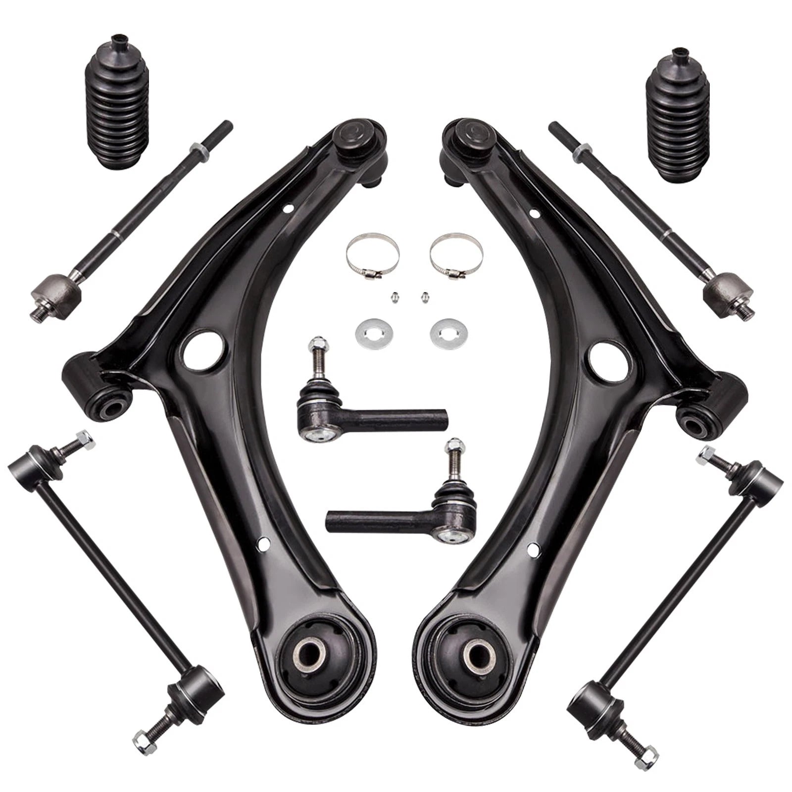 10x Front Lower Control Arm Sway Bar Tie Rod for Jeep Compass Patriot (2007–2017)