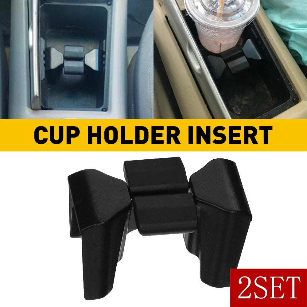 Set of 2 Center Console Cup Holder Insert Dividers for Toyota Highlander (2002–2007)