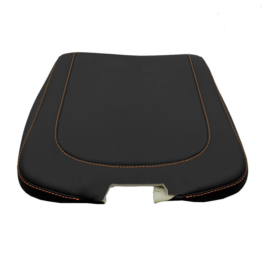 Leather Console Armrest Bench Jump Seat for Dodge Ram (2013–2018) Orange Stitch