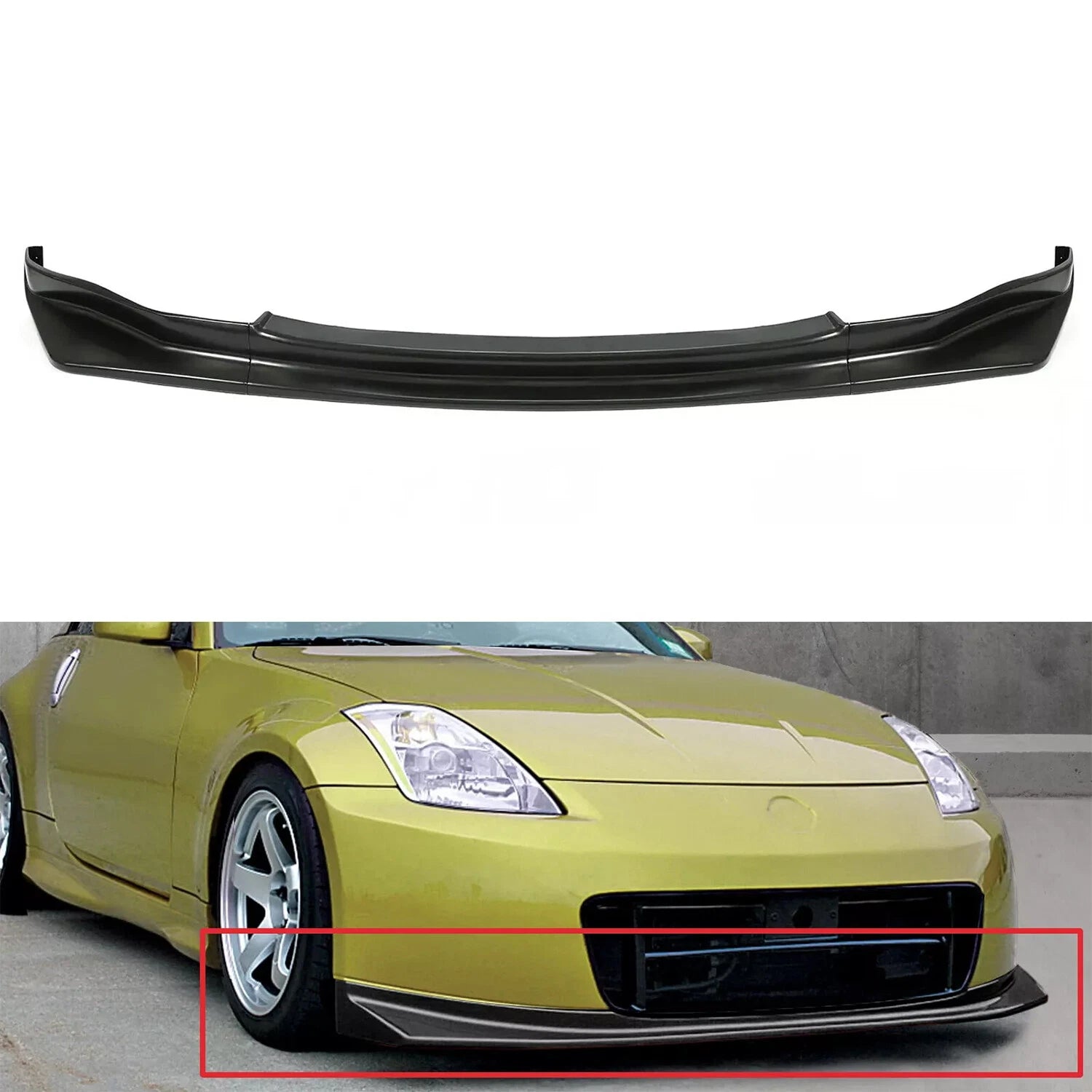 JDM Front Bumper Chin Lip for Nissan 350Z Z33 (2003–2005)