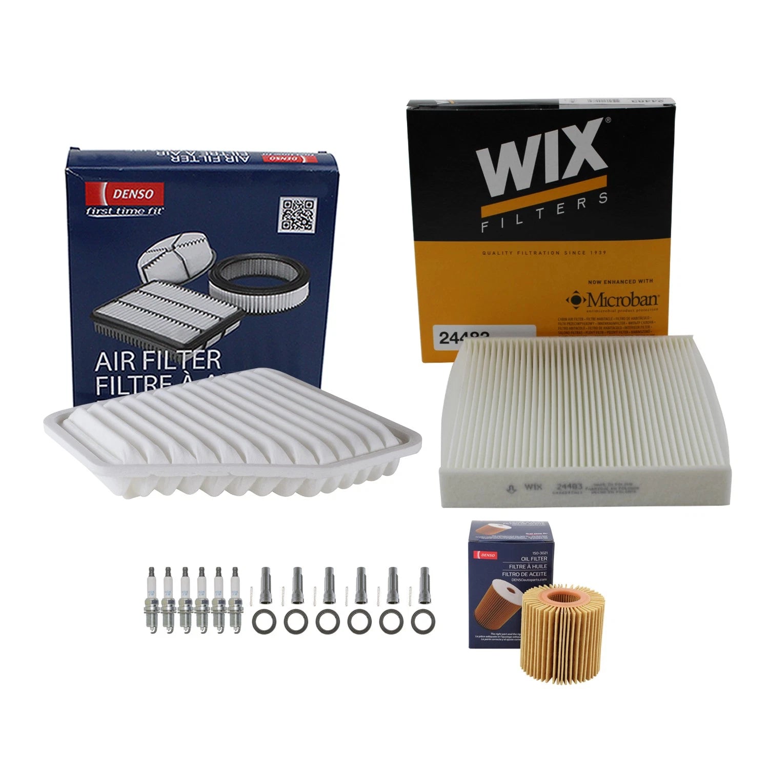 Tune Up Kit with NGK 6 Spark Plugs & Boots for Toyota Avalon Camry RAV4 Venza