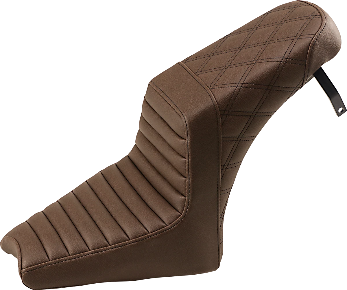 SADDLEMEN Step-Up Seat for Indian Scout (2015–2023) - Brown Tuck-n-Roll