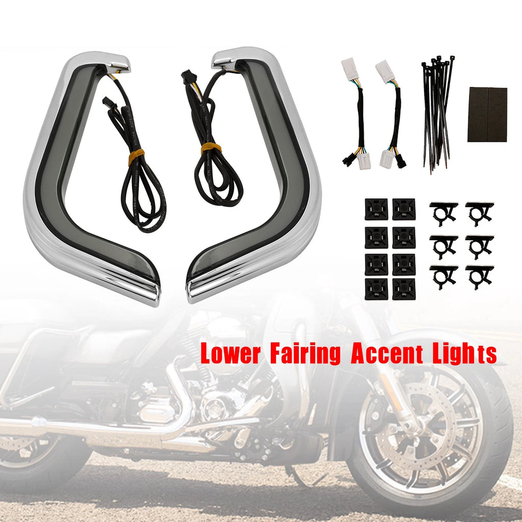 Tracer Lower Accent Lights 2956 for FLHTCU Electra Glide (2006–2013) Chrome