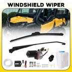 Electric Windshield Wiper Motor Kit + Rocker Switch for Polaris Ranger RZR (2008–2023)