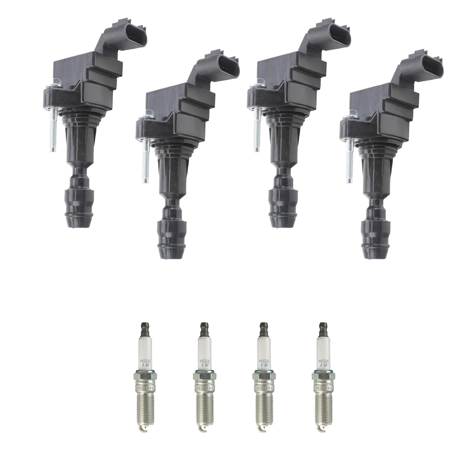 Set of 4 Ignition Coils & NGK Iridium Spark Plugs for Aura Cobalt HHR (2005–2010)