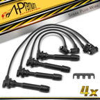 Set of 4 Spark Plug Wires for Hyundai Elantra Tiburon Tucson Kia Spectra