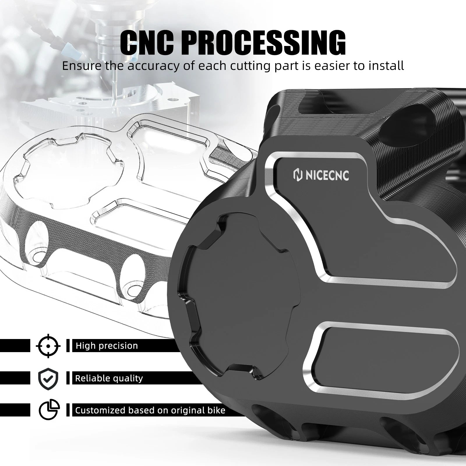 Transmission Side Cover 37116-06 for Harley Electra Glide Classic EFI (2002–2013)