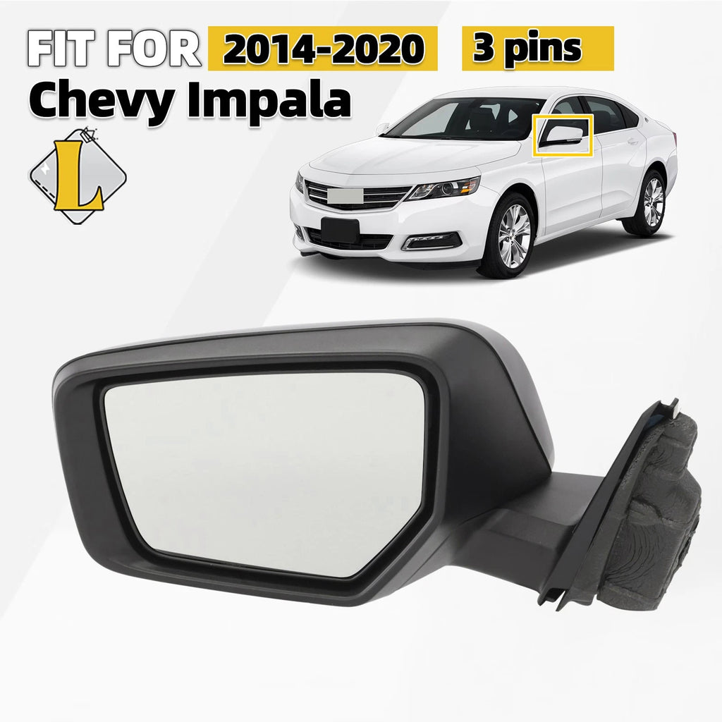 Left Side Door Mirror for Chevrolet Impala (2014–2020) 3 Pins 22936946