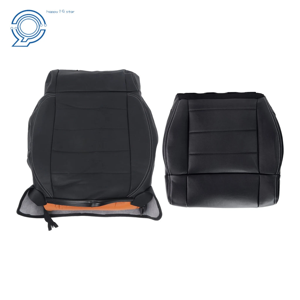 Driver Bottom Back Seat Cover for Jeep Wrangler (2007-2012) Leather Black