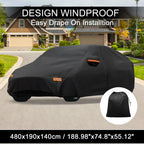 Waterproof 210D-PU Car Cover for Kia EV6 (2021–2023) with Driver Door Zipper
