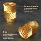 Threaded Insert Copper M2 Nut Replacement for Various Applications