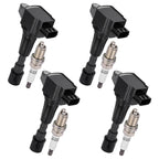 4X Ignition Coils & Iridium Spark Plugs for Mazda 2 (2011–2017) UF655