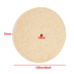 6in Wool Felt Polishing Buffing Wheel for Rotary Tools (150mm)