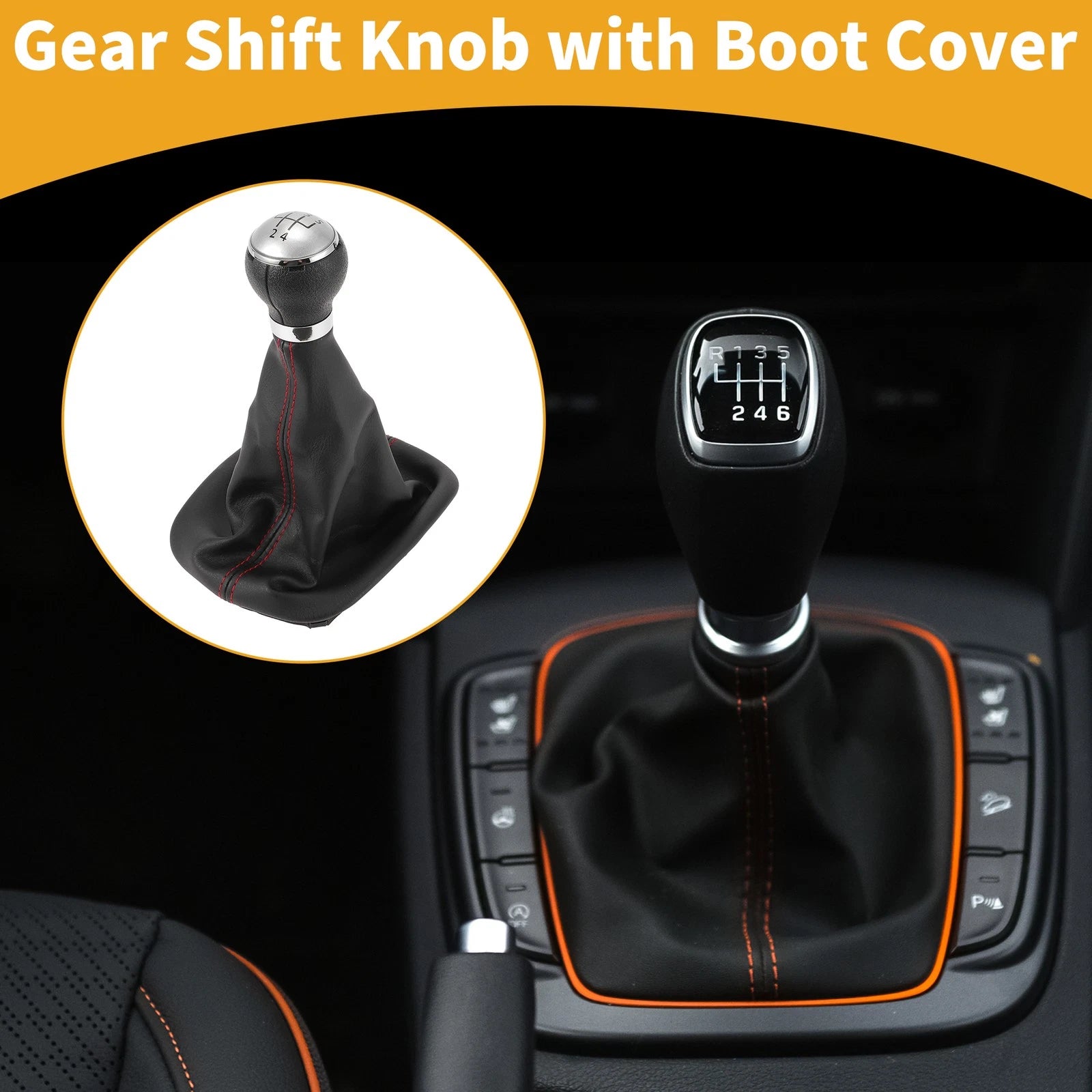 5 Speed Gear Shifter Knob with Cover for VW Passat (2005–2010)