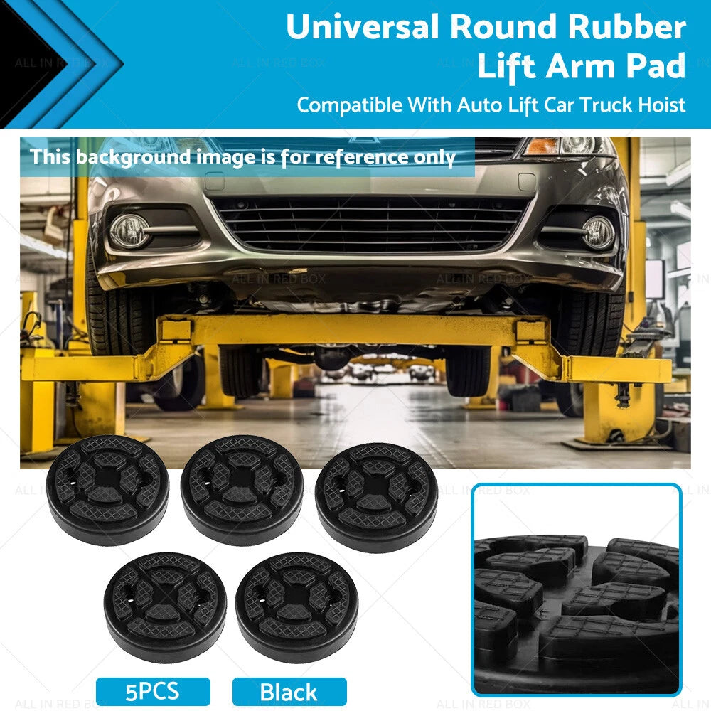 Set of 5 Round Rubber Arm Pads for Auto Car Truck Hoist