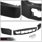 3-Piece Front Bumper Face Bar for Ford F-150 (2018–2020) Black w/o Fog Light Holes